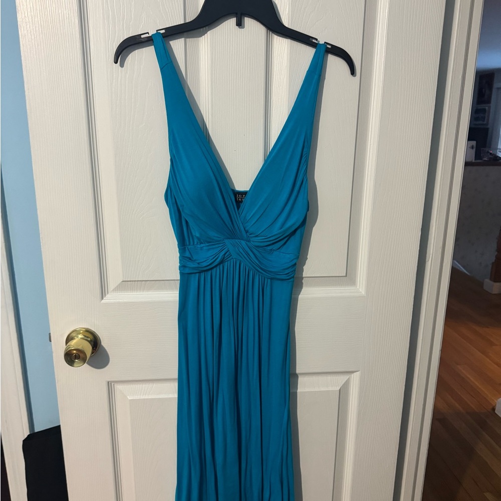 Elegant Blue Sleeveless Dress